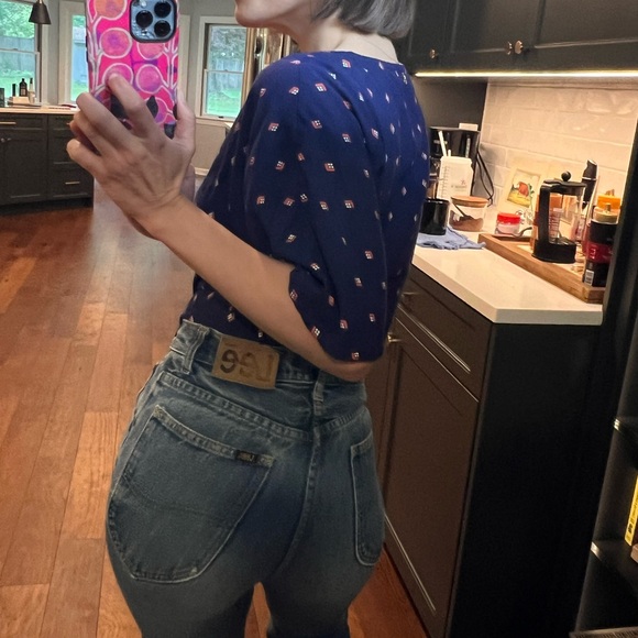 Anthropologie Printed Crop Top size M EUC - Picture 5 of 5